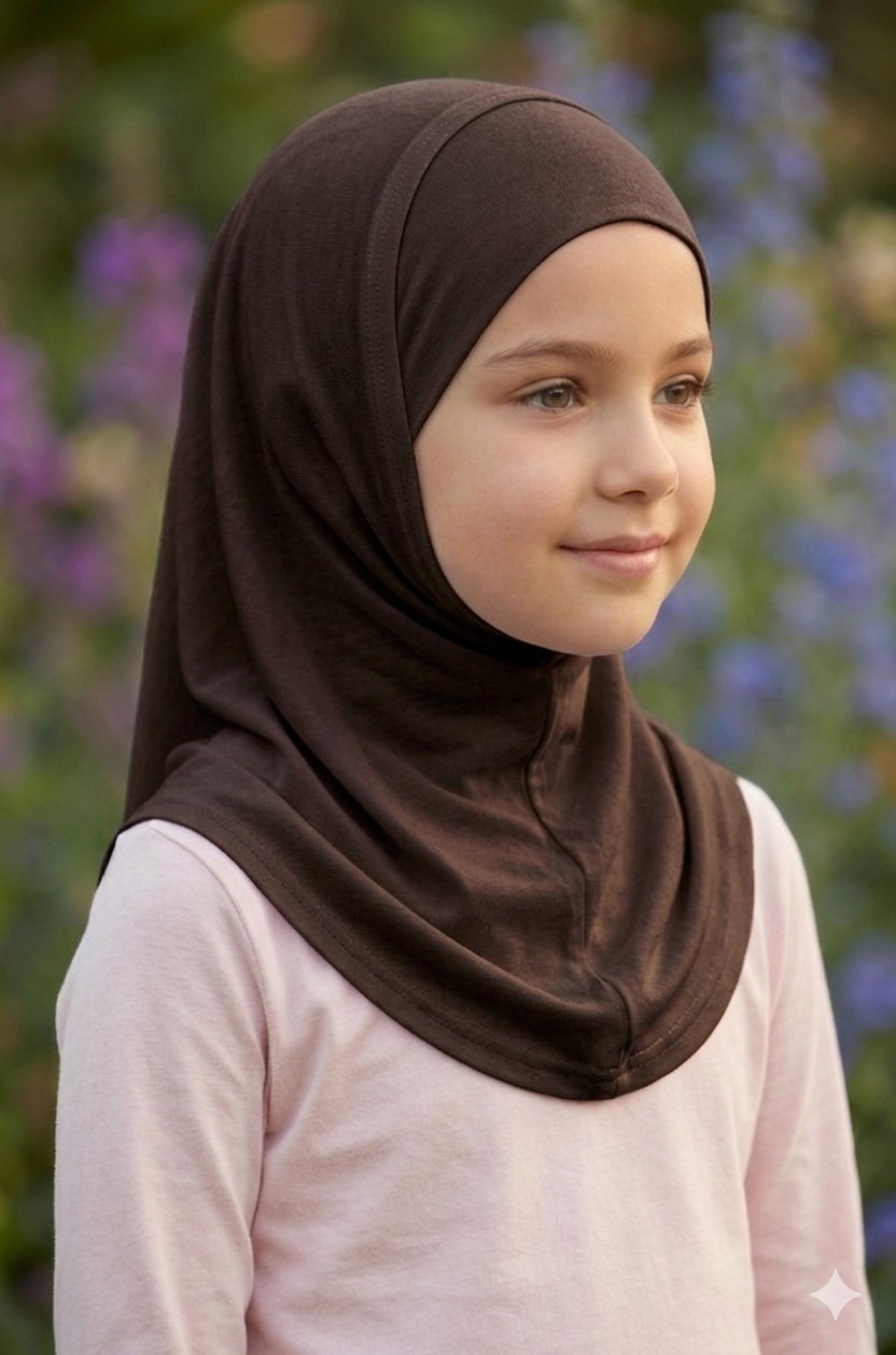 Sonbahar Moda Kız Çocuk Hazır Tesettür Eşarp, Pratik Geçmeli Hijab | Esnek Viskon Kumaş Günlük & Namaz Başörtü