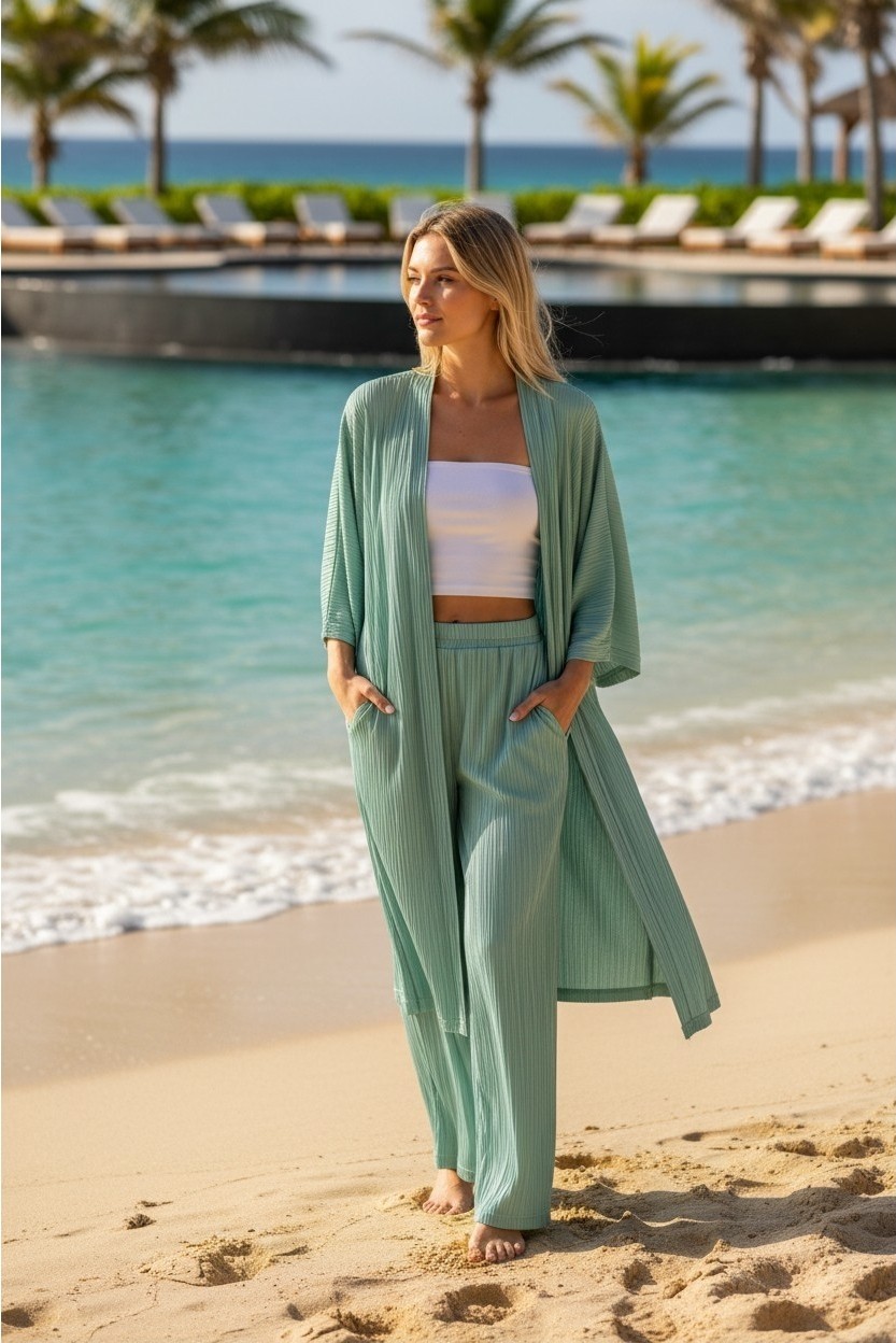 Sile Atelier Sileatelier Kimono + Pantolon Takım görsel 5