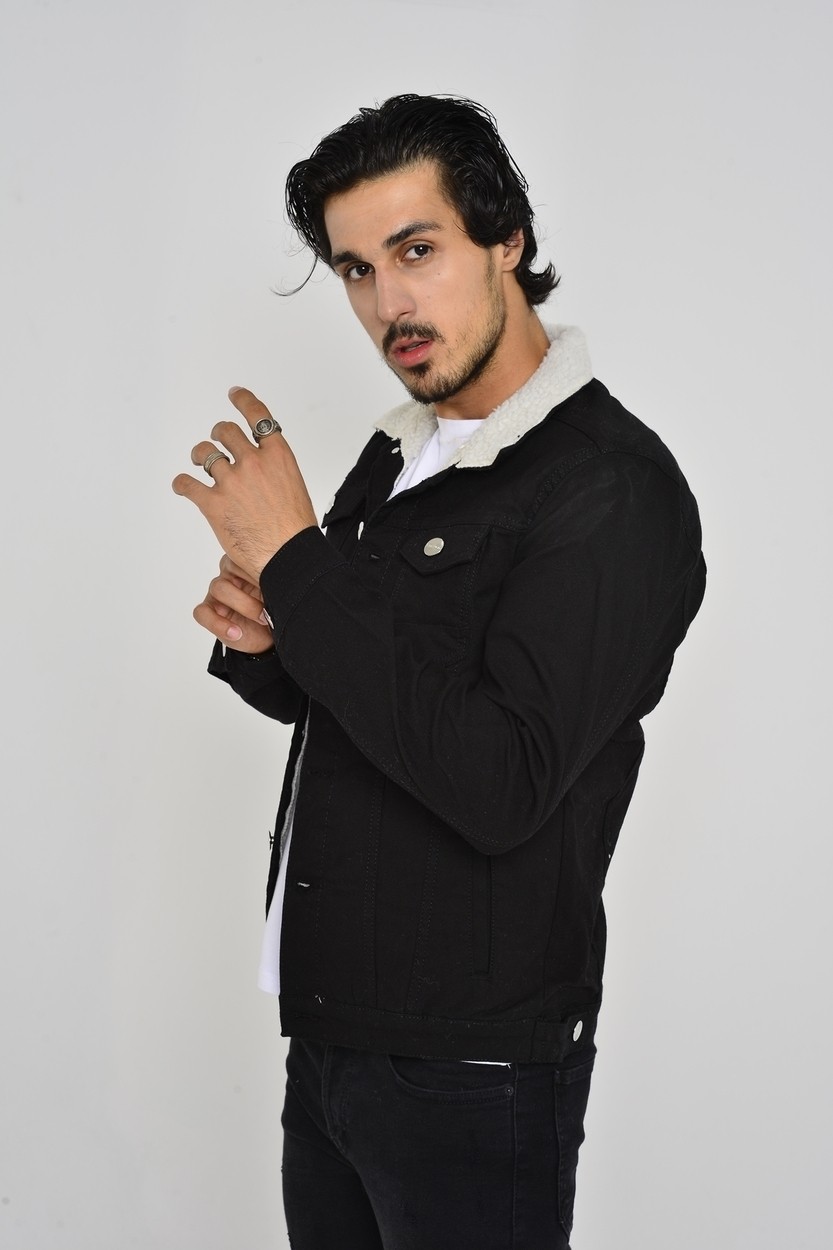 Comstarmoda Erkek Içi Kürklü Kot Ceket görsel 7