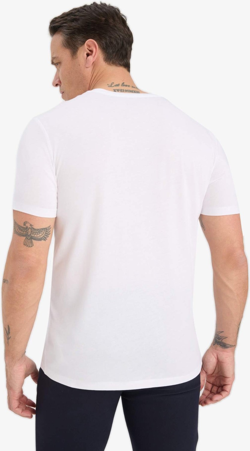 DeFacto Slim Fit Bisiklet Yaka Modal Karışımlı Pamuklu Basic Kısa Kollu Tişört M6606AZ25AU görsel 5