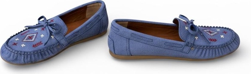 Patron Shoes Kadın Süet Loafer Nakışlı Bağcıklı Ayakkabı görsel 2