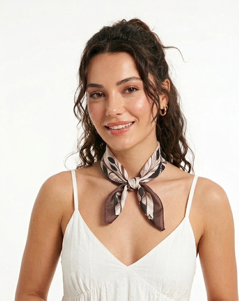 Lara Shawls Çiçek Desen Fular görsel 3