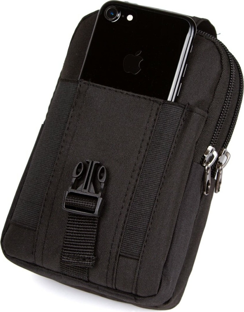 Sannora Bags Siyah Erkek Telefon Bölmeli Taktik Bel Kemer Çanta Göğüs Seyahet Günlük Çalışma görsel 5