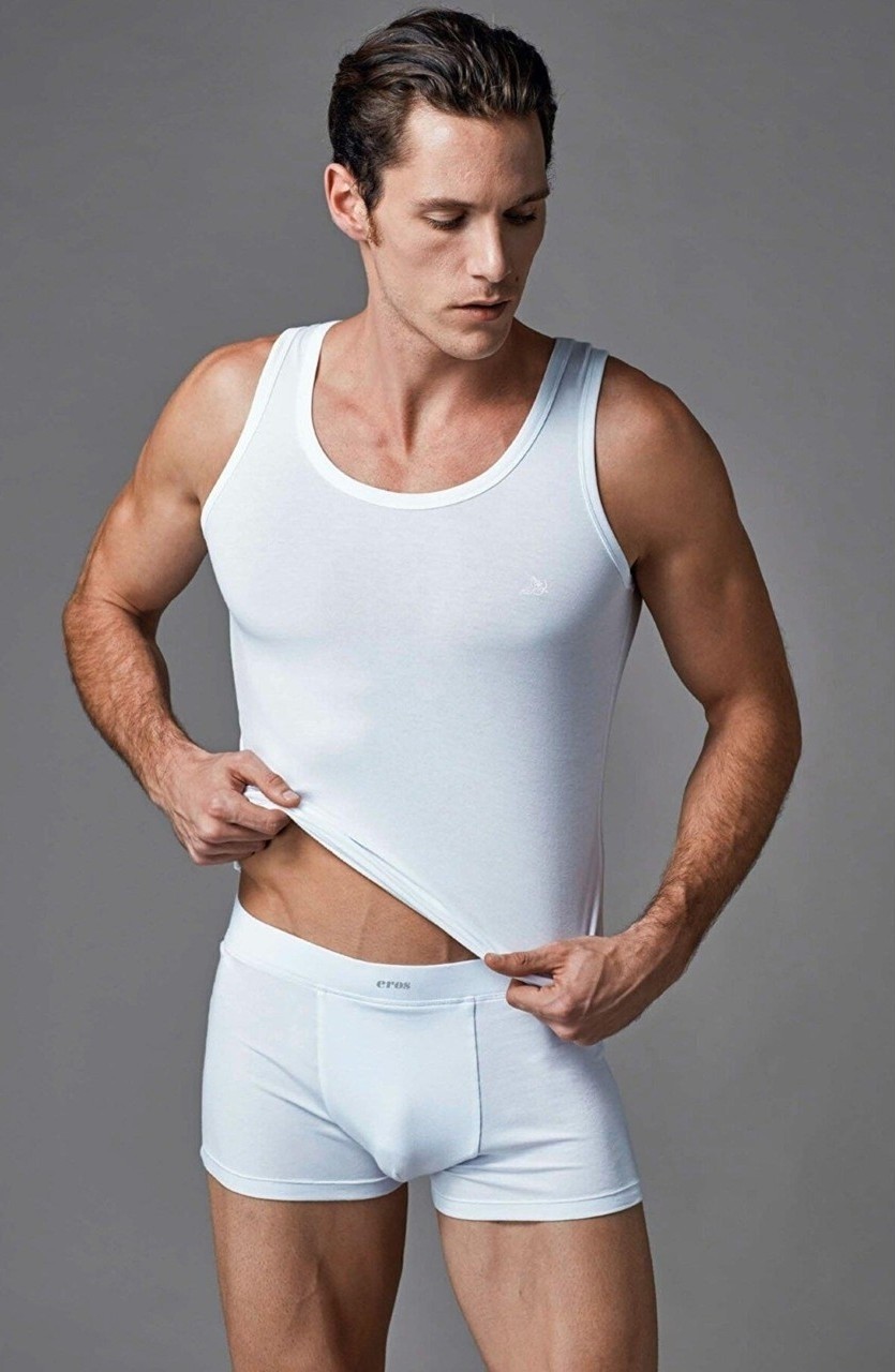 Eros Erkek Pamuklu Atlet Boxer Takımı Çeyizlik ERS104