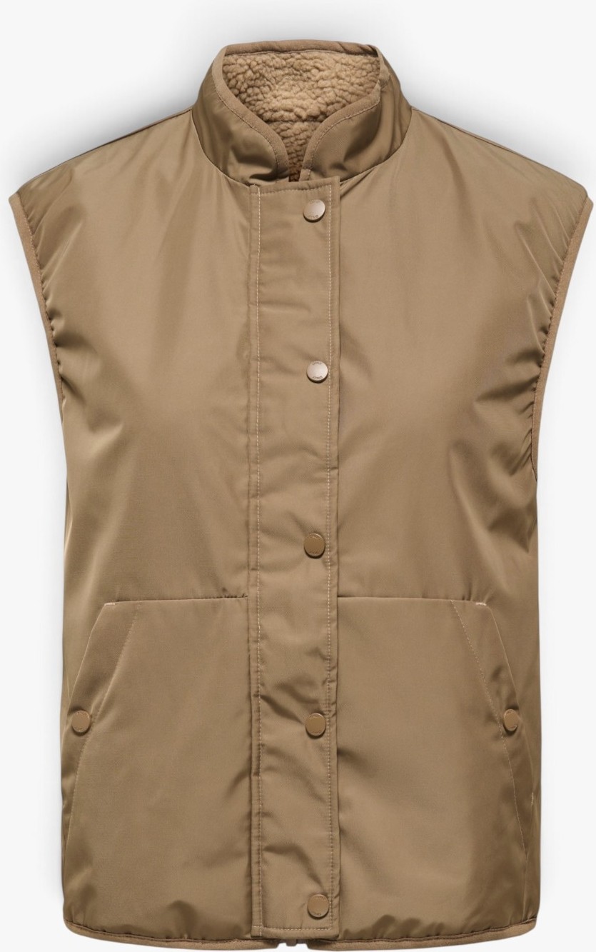 Only Onlsıf Teddy Reversıble Waıstcoat cc Otw Kadın Kahverengi Yelek - 15373866