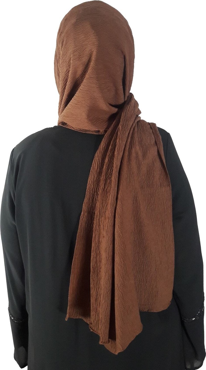 Modakaşmir Moda Safir Şal Koyu Kahve görsel 4
