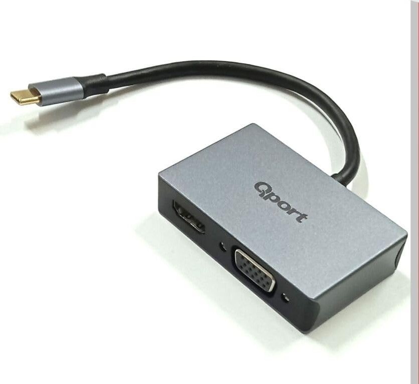 Aesco Qport Q-Thv2 Type-C To Hdmı+Vga Çevirici
