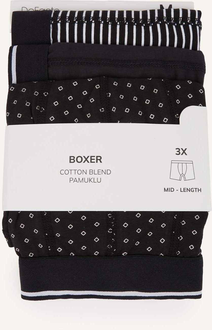 DeFacto Regular Fit Pamuklu Çizgili 3'lü Boxer H9428AX26AU görsel 7