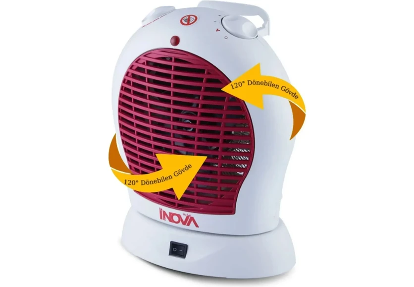 Resim Inova Gust 3 Kademeli Dönerli Turbo Fanlı Isıtıcı 2000 W 