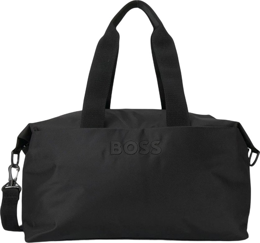 Boss Erkek Geniş Iç Hacimli Logo Detaylı Çıkarılabilir Uzun Askılı Siyah Seyahat Çantası 50567750-001