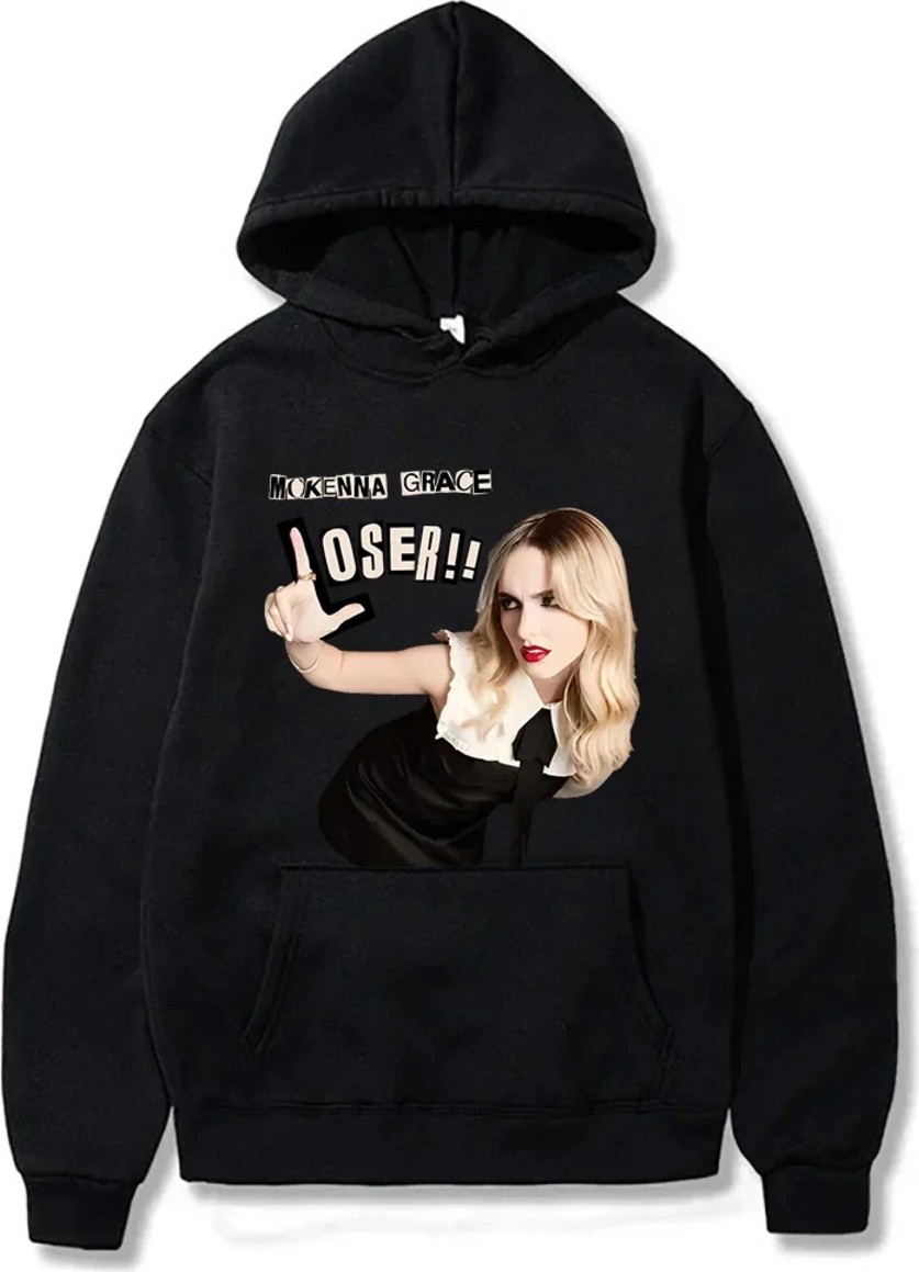 Tarzsokak Siyah Mckgrace Grace Loser! Hoodie Bahar Sonbahar Moda Rahat T