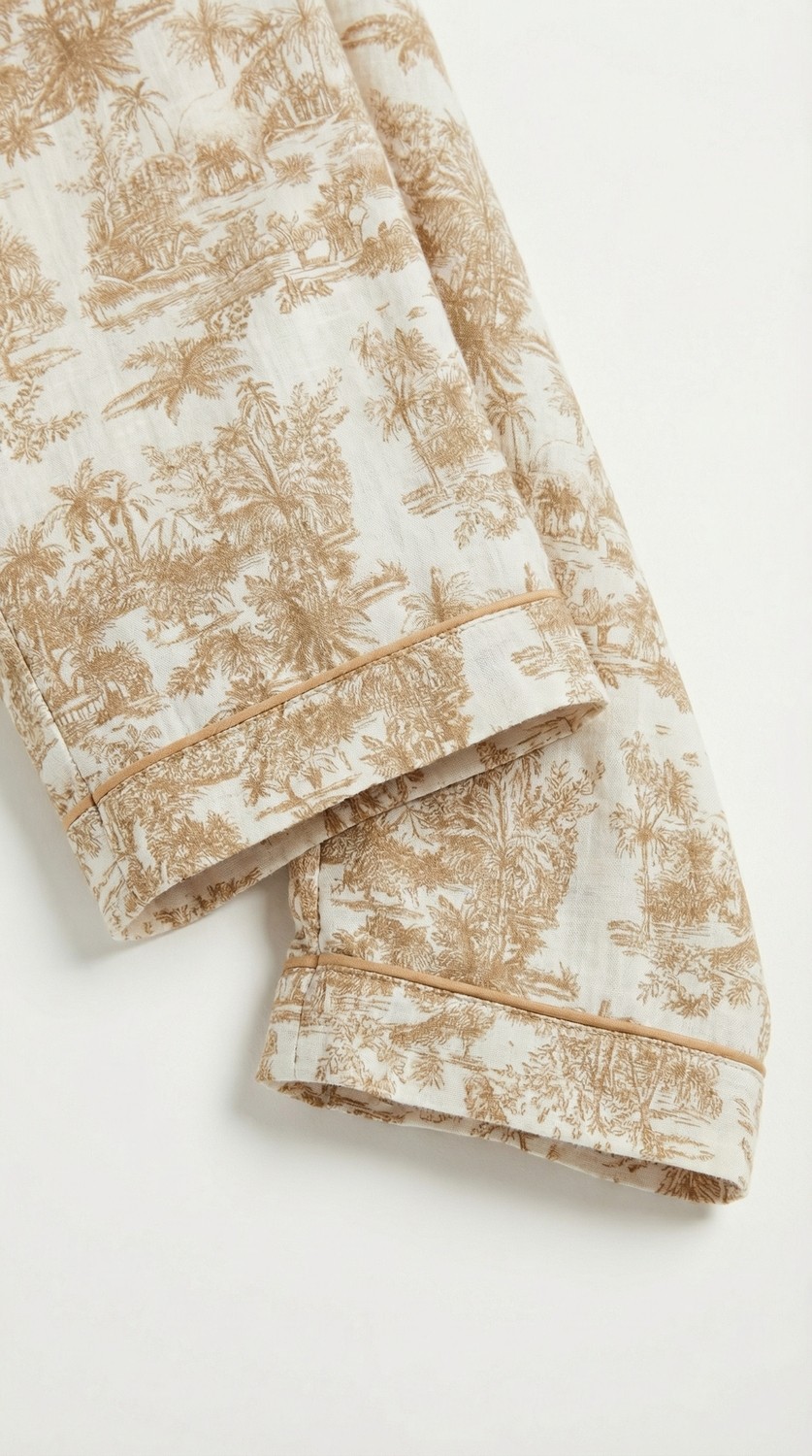 Minteks After Bath Toile Jungle Kadın Pijama Takımı görsel 2