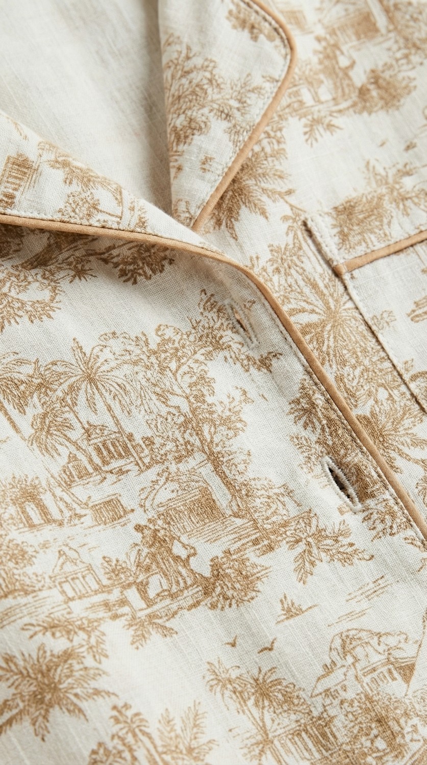 Minteks After Bath Toile Jungle Kadın Pijama Takımı görsel 6
