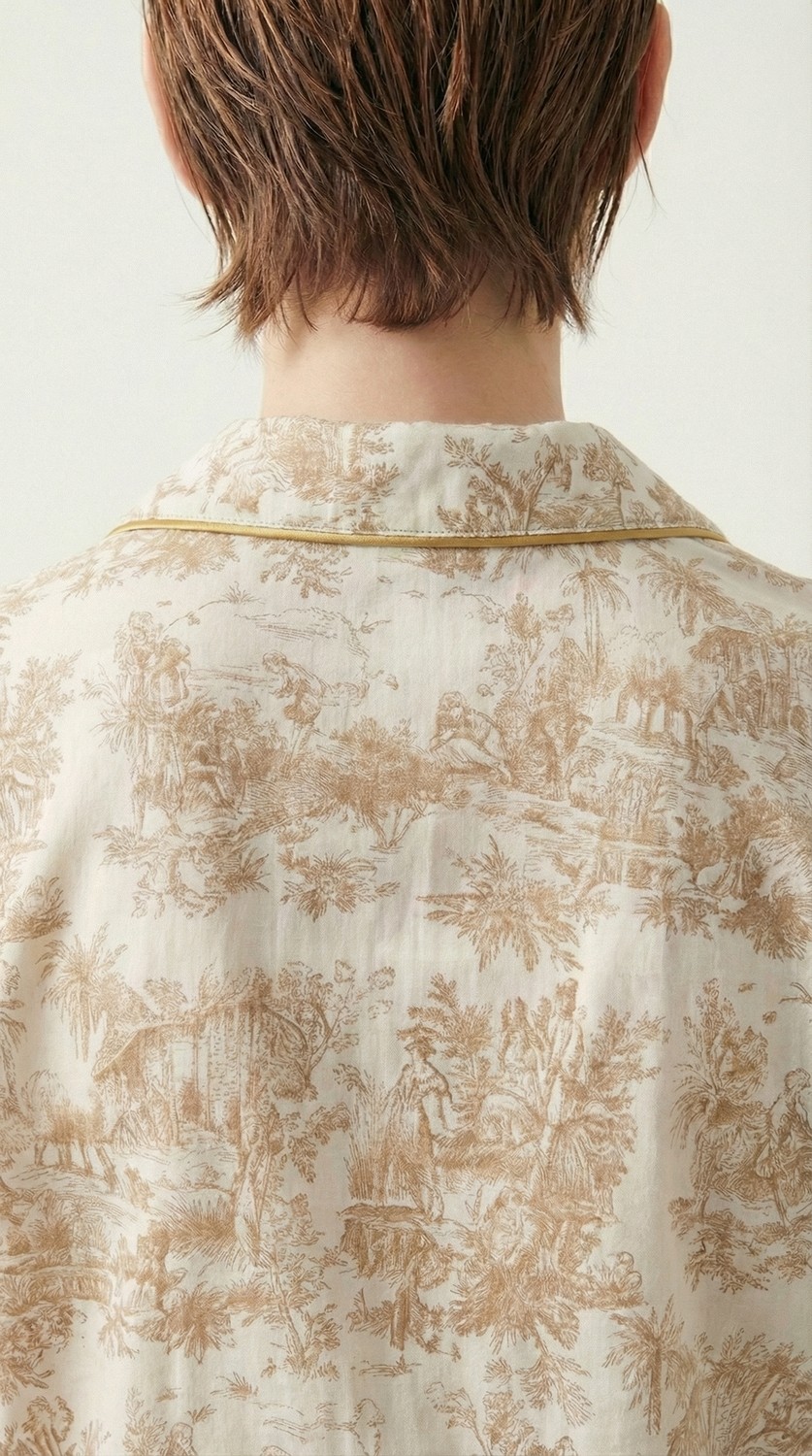 Minteks After Bath Toile Jungle Kadın Pijama Takımı görsel 7