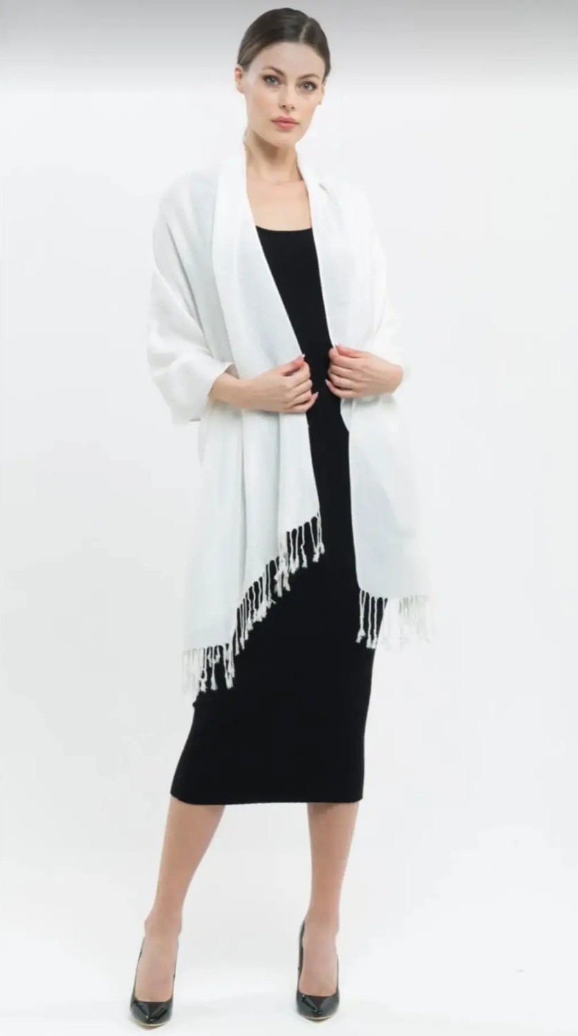 Pashmina Kaşmir Şal | Duman | %100 Kaşmir Yünü | 70X180 cm | 4 Mevsim