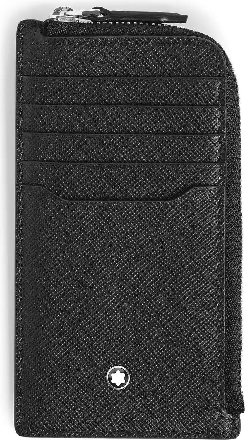 Montblanc MB223121 Mont Blanc Sartorial Deri Fermuarlı 7 Bölmeli Siyah Kartlık