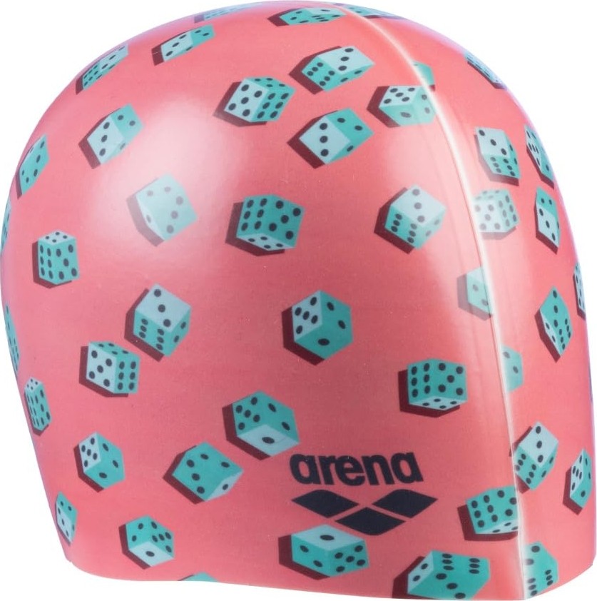 Aesco Arena Hd Üniseks Elastik Silikon Yüzme Bonesi, Yetişkinler Için, Eğitim, Su Sporları, Fitness, Yüzme Ekipmanları Aksesuarları, Klor Koruması, Saçlar Için Havuz Şapkası, Dices, Tek Beden görsel 2