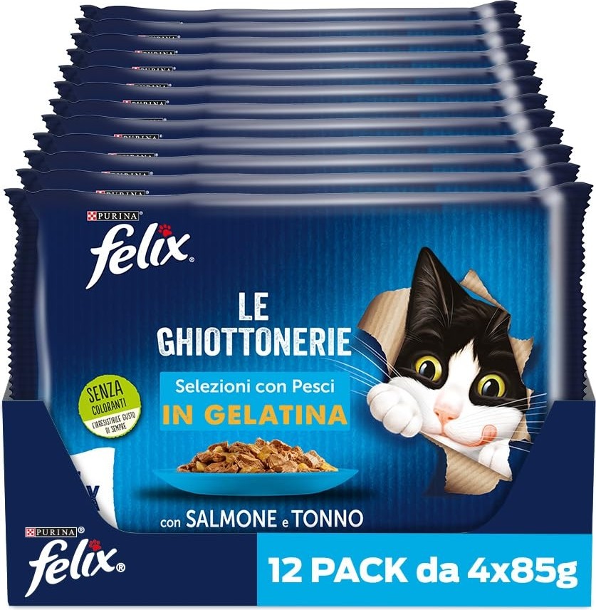 Aesco Felix Somonlu Kedi Yaş Maması Avantajlı Paket (48 x 85 Gr)