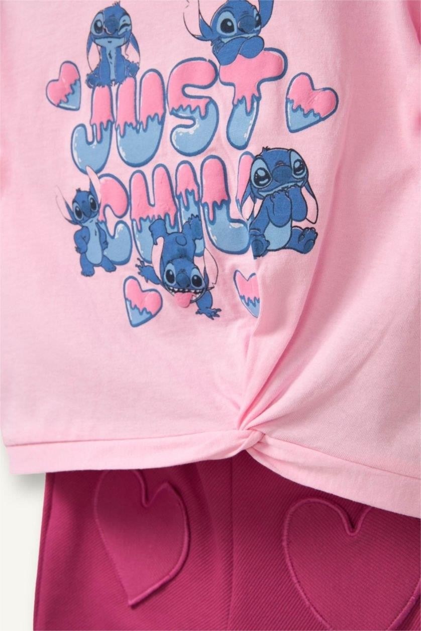 DeFacto Disney Lilo & Stitch 2'li Takım Kız Bebek H0640A526SP görsel 3