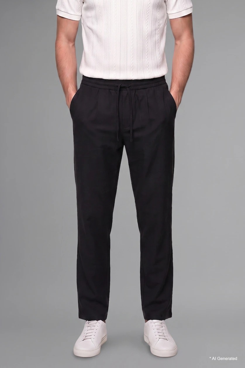 DeFacto Nefes Alabilir Straight Fit Siyah Pantolon G8194AX26SM görsel 7