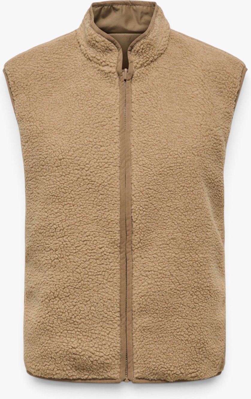 Only Onlsıf Teddy Reversıble Waıstcoat cc Otw Kadın Kahverengi Yelek - 15373866 görsel 3