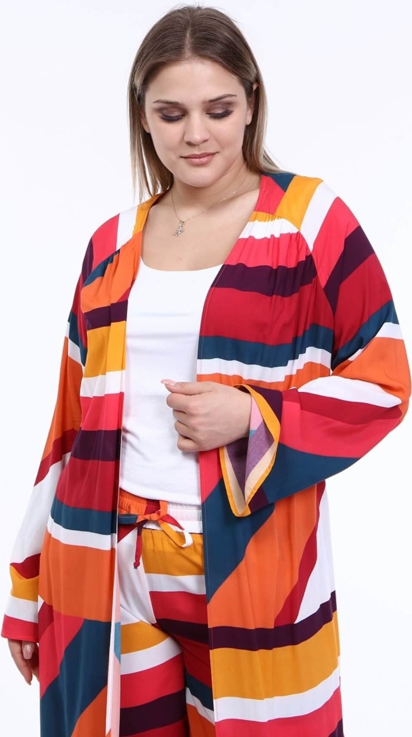 Myline Kuşaklı Uzun Kimono görsel 5