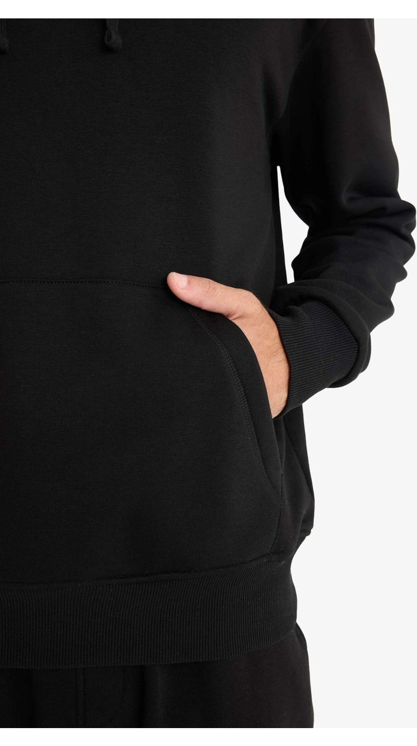 DeFacto Regular Fit Kapüşonlu İçi Yumuşak Tüylü Kanguru Cepli Basic Düz Sweatshirt X8283AZ25AU görsel 6