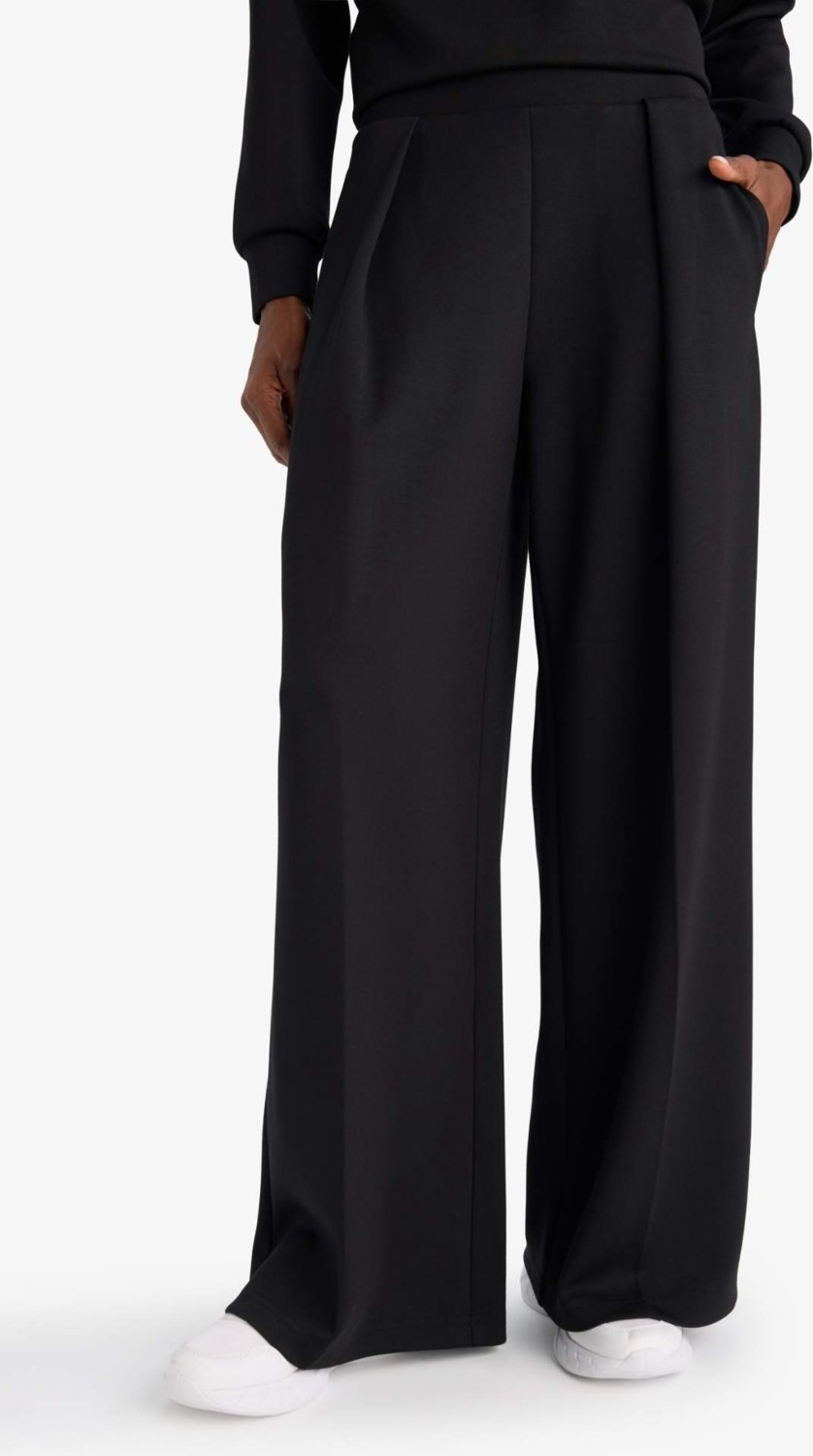 DeFacto Ultra Yumuşak Wide Leg Geniş Paça Standart Boy Modal Eşofman Alt F8429AX26SP görsel 4