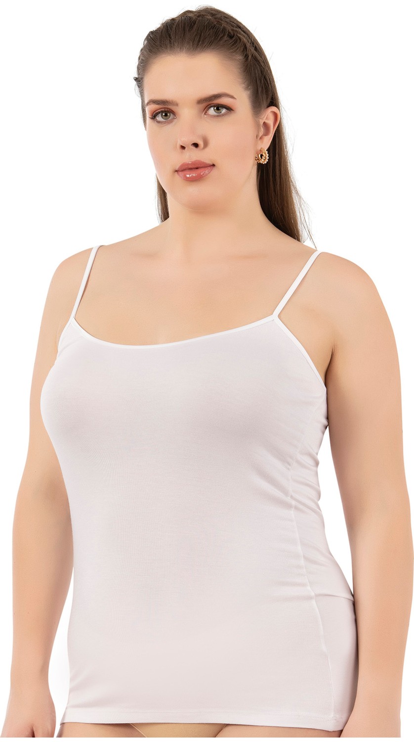 Özkan Underwear Özkan 25923 6'lı Paket Kadın Viskon Ip Askılı Biyeli Yumuşak Karışık Renk Ince Askılı Büyük Geniş Beden Atlet görsel 6
