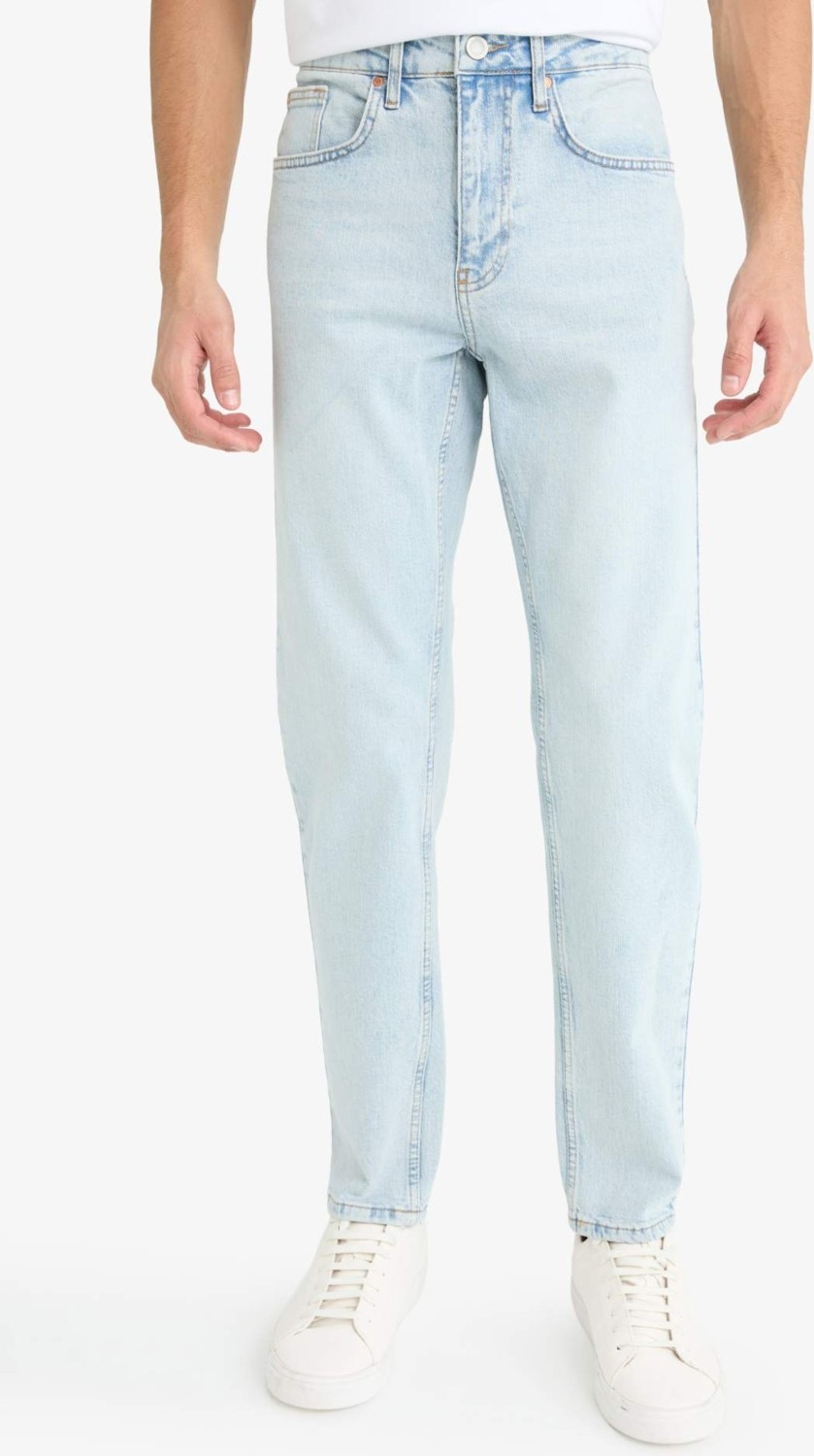 DeFacto Slim Tapered Fit Normal Bel Daralan Paça Jean Pantolon F2324AX25AU görsel 5