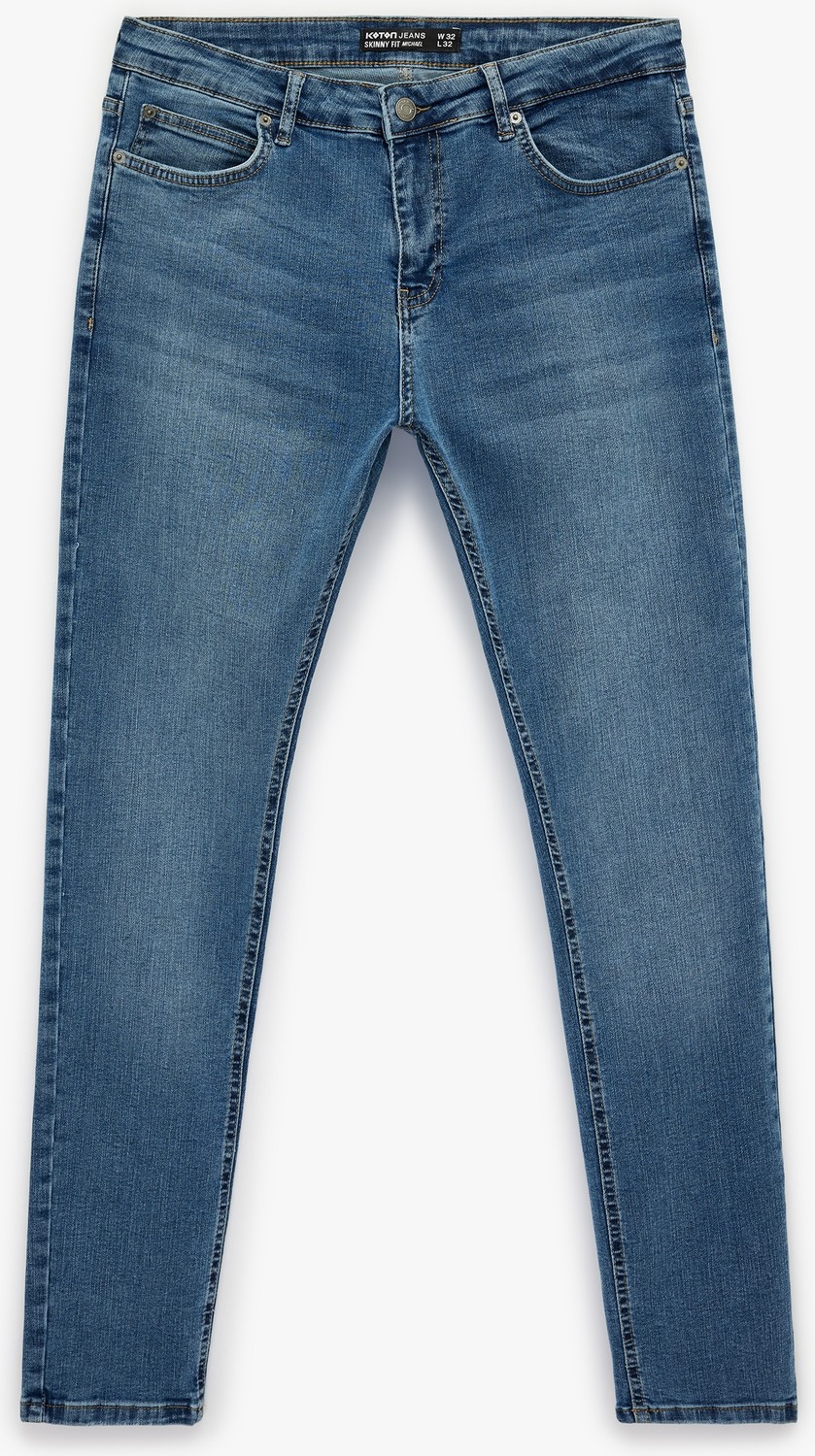 Koton Normal Bel Dar Paça Pamuklu Skinny Fit Jean Pantolon - Michael Jean görsel 3