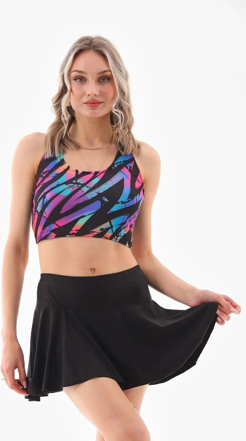 Segiza Kadın Şort Etekli Crop Mayo Likralı Model görsel 4