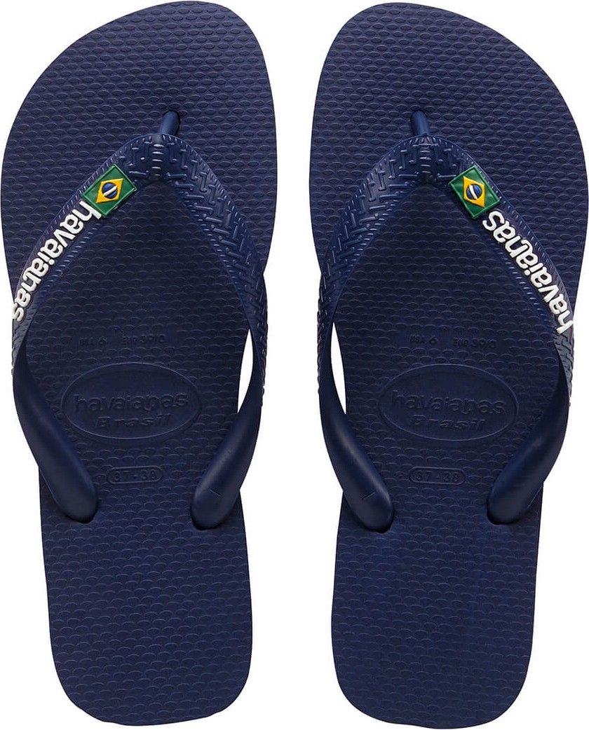 Havaianas Havanias Brasil Logo Lacivert Blue Lacivert Erkek Terlik 4110850-0555 görsel 2