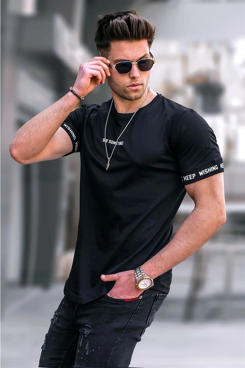 Madmext Beyaz Erkek T-Shirt Kısa Kol %100 Pamuk Slim Fit Model Yaz Sezonu görsel 4