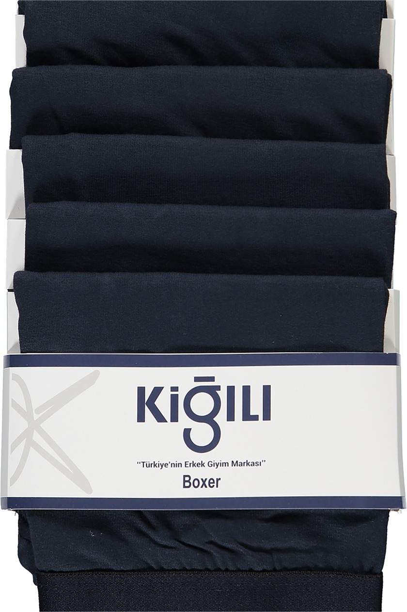 Kiğılı 5'li Pamuklu Likralı Rahat Esnek Boxer Seti görsel 2