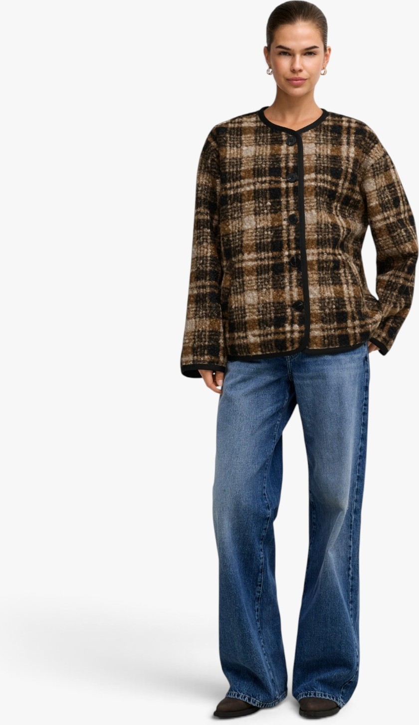 Only Onlannı Boucle Jacket cc Otw Kadın Kahverengi Mont - 15373564 görsel 5