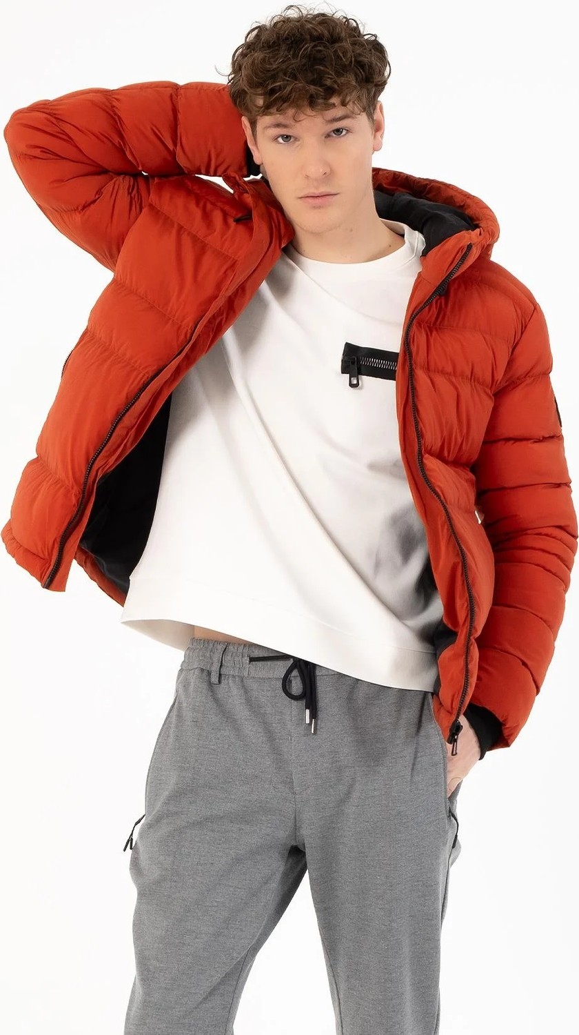 gmg firenze Kapüşonlu Slim Fit Erkek Mont görsel 2