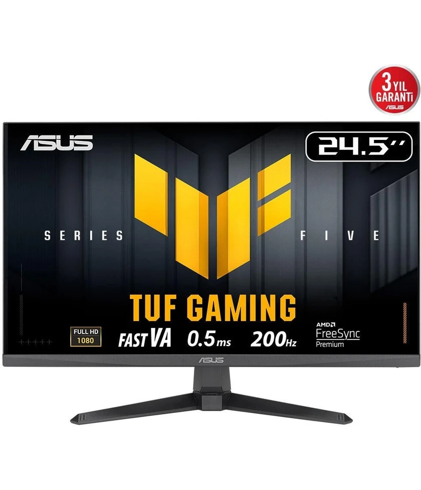 Resim Asus Tuf Gamıng VG257Q5A 24.5" 200HZ 0.5ms Monıtor 