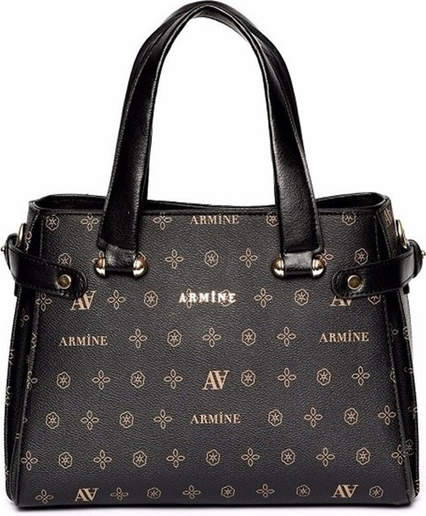 Armine 172 Bayan Çanta Siyah Baskılı görsel 2