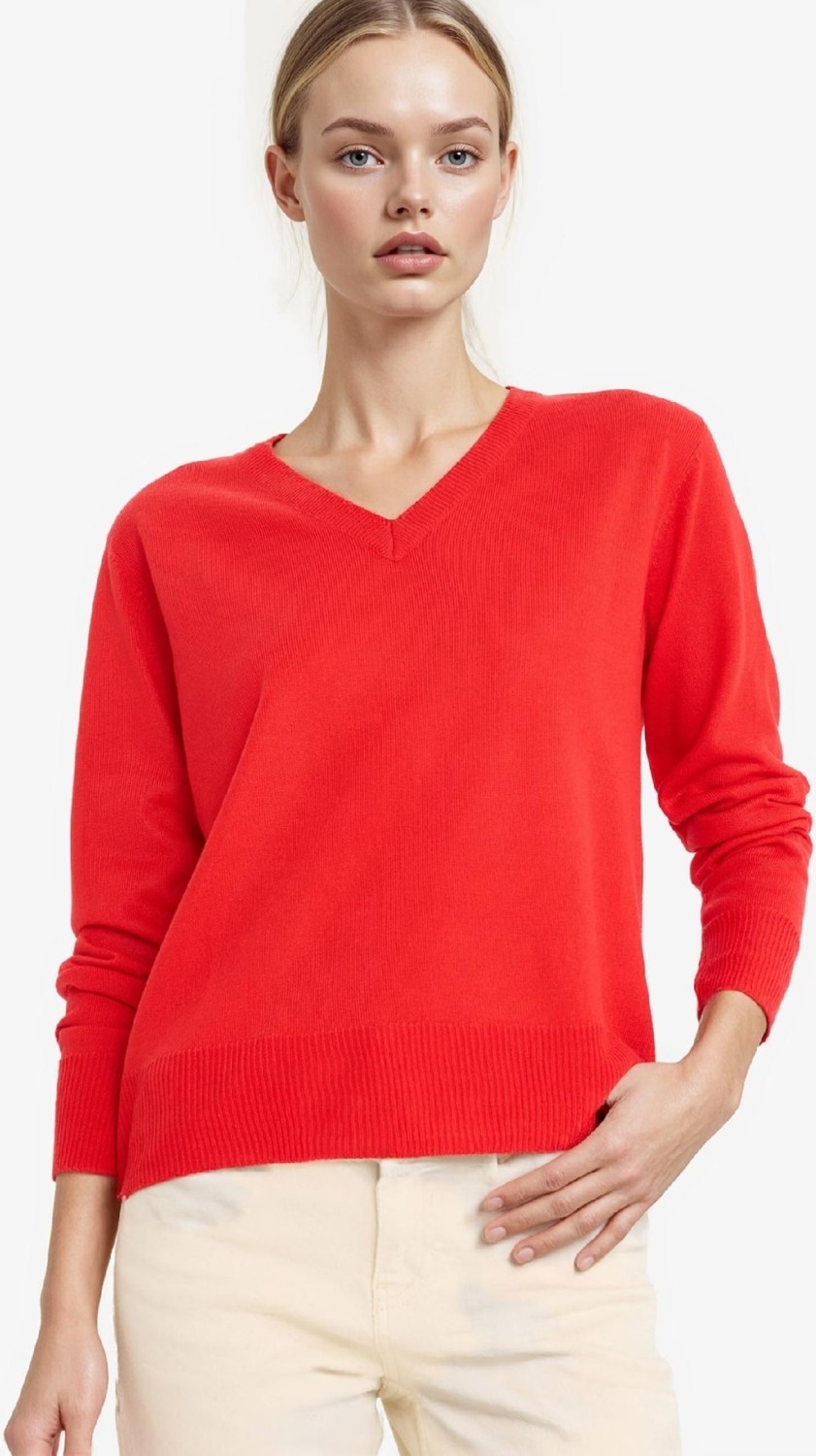 DeFacto Relax Fit Yumuşak Dokulu V Yaka Basic Triko Kazak C4024AX25WN