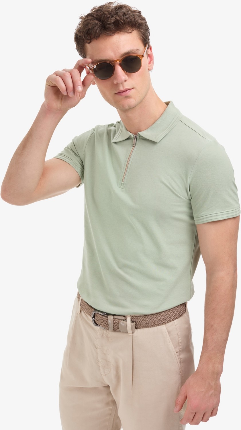 Pierre Cardin Erkek Siyah Slim Fit %100 Pamuk Kıvrılmaz Polo Yaka Basic Tişört 50325311-VR046