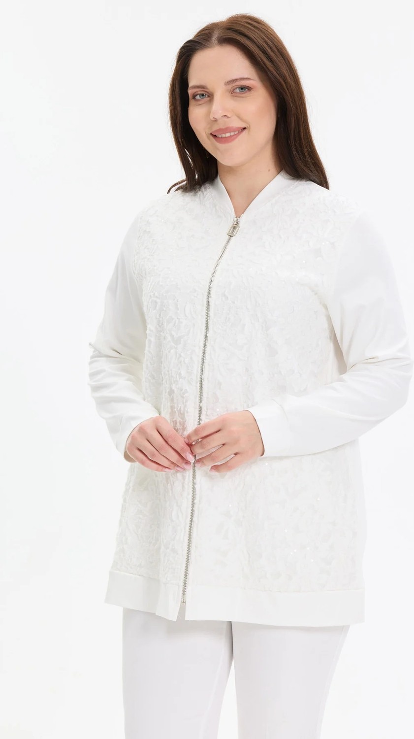 Kado Moda Kado Online Inci Kumaş Güpürlü Kadın Hırka görsel 6