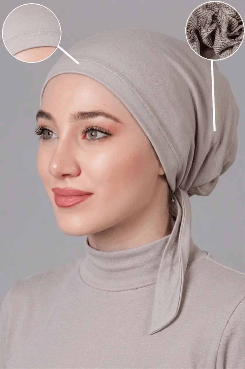 Nanak Iç Fırfırlı Siyah Likralı Kaymayan Bone görsel 6