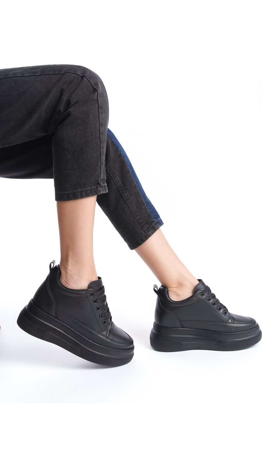 She Kadın Içten Gizli Topuklu Beyaz Spor Ayakkabı Sneaker görsel 2