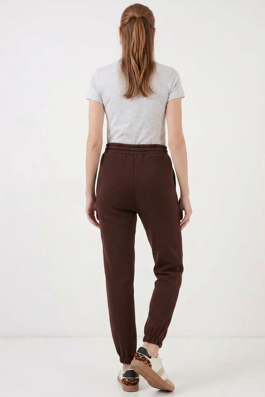 buğrahayalin Kadın Normal Bel Lastikli Paça Antrasit Eşofman Altı görsel 6