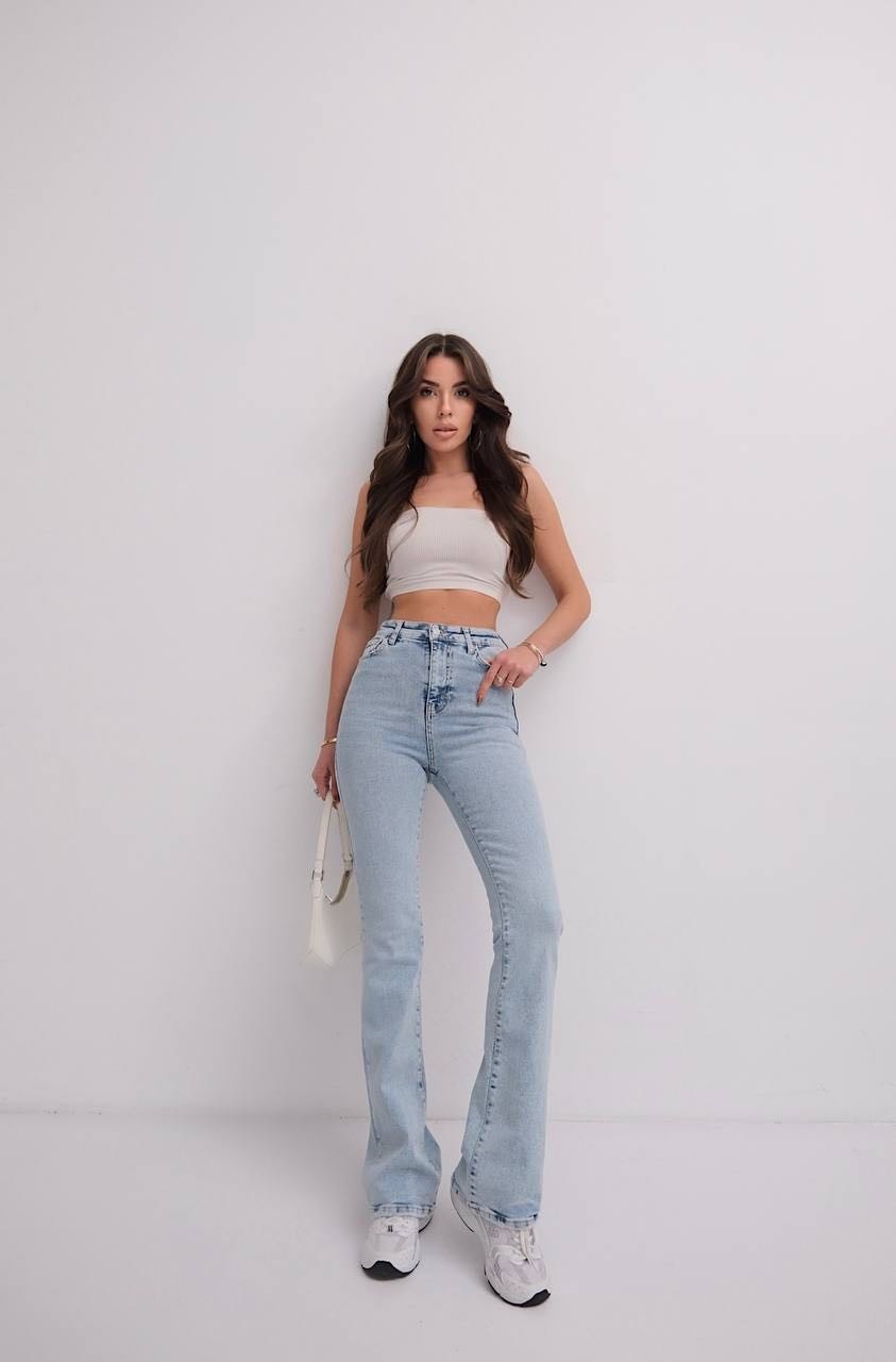 Aida Fashion Likralı Isponyol Paça Jeans görsel 2