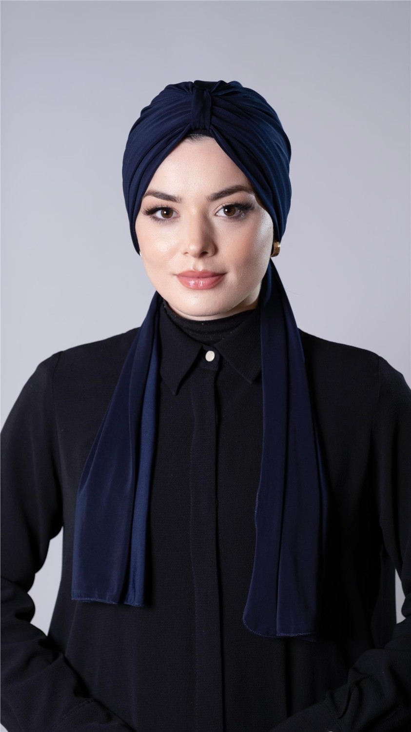 Hürrem Bone Antrasit Pratik Hazır Geçmeli Tesettür Bone Sandy Kumaş Atkılı 2204_25