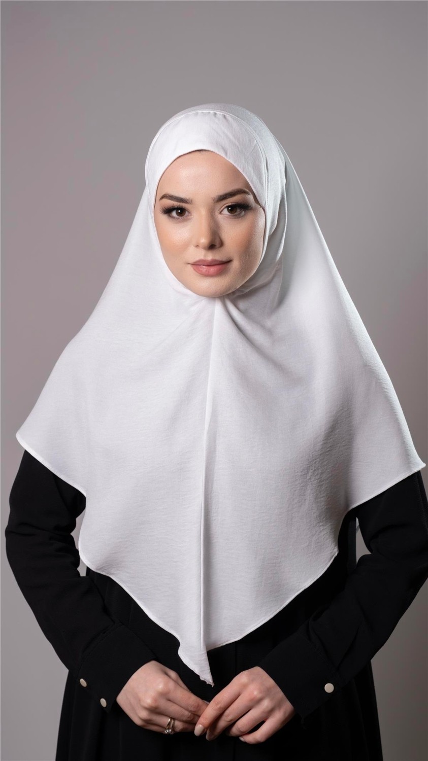 Hürrem Bone Taba Pratik Hazır Geçmeli Tesettür Eşarp Pamuk Caz Kumaş Düz Hijab 2306_33