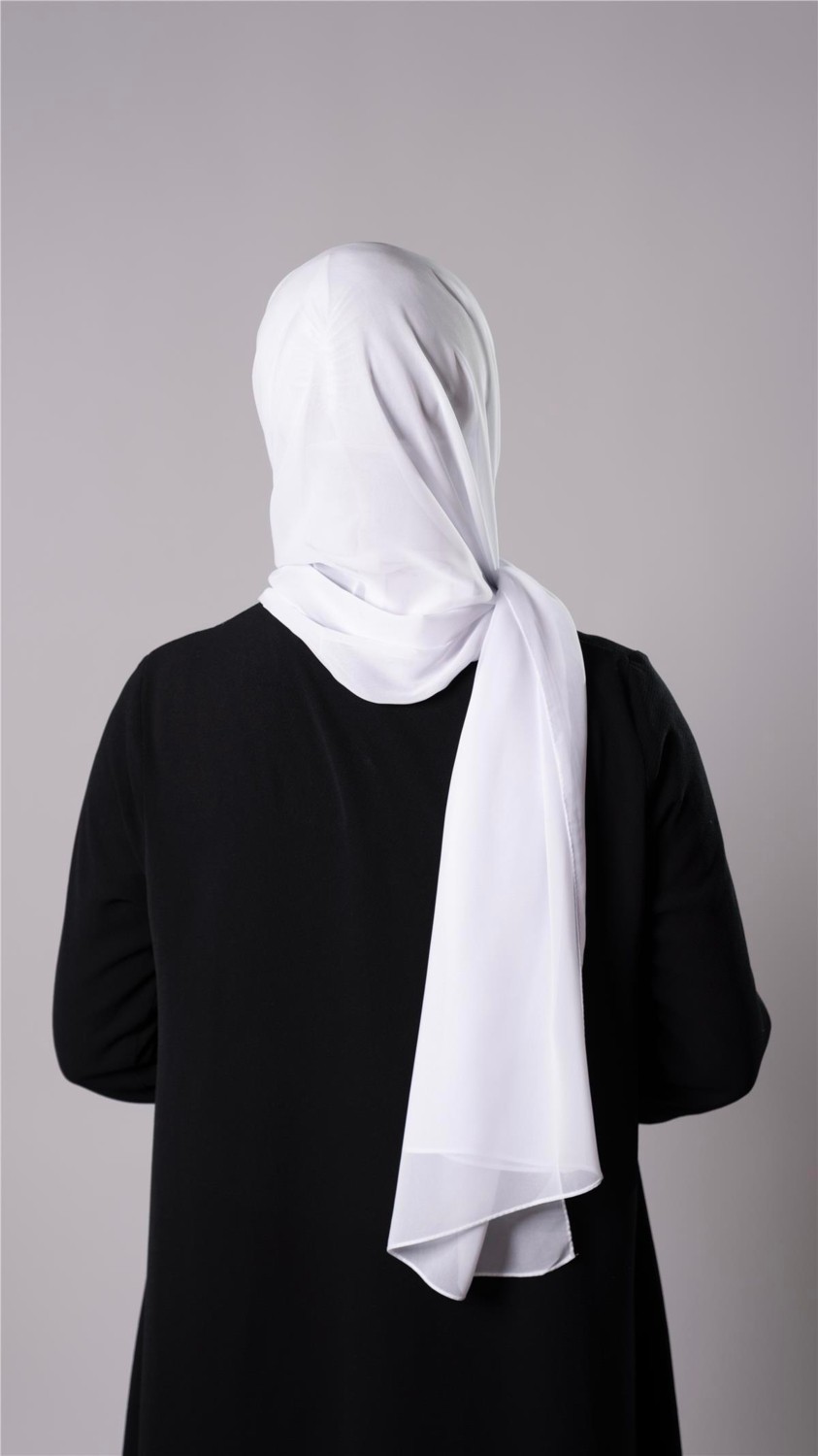 Hürrem Bone Lacivert Pratik Hazır Geçmeli Şal Şifon Kumaş Bone 3009_02 görsel 5