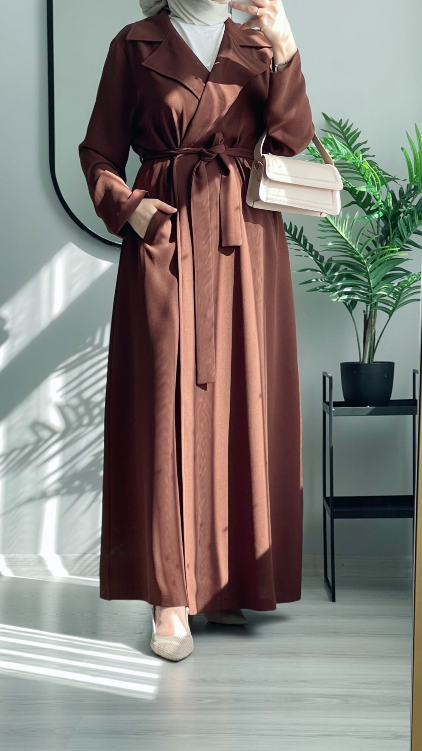 Wedof Design Kuşaklı Uzun Kap Trench Tunik görsel 2